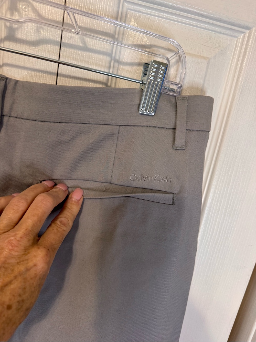 Calvin Klein Men's Gray Dress Pants Classic Flat Front Modern Chino Size 32/30 - Picture 13 of 15